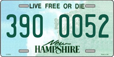 NH license plate 3900052