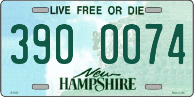 NH license plate 3900074
