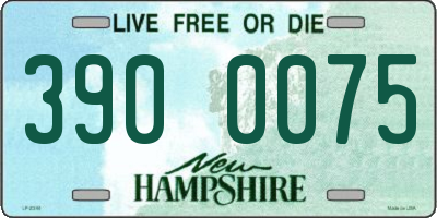 NH license plate 3900075
