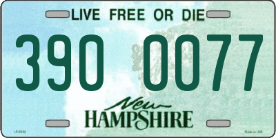 NH license plate 3900077