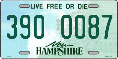 NH license plate 3900087