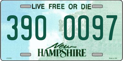 NH license plate 3900097