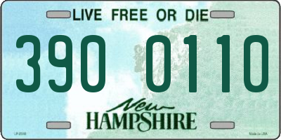 NH license plate 3900110