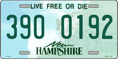 NH license plate 3900192
