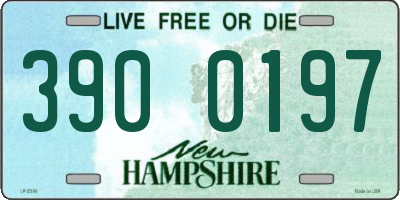 NH license plate 3900197