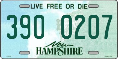 NH license plate 3900207