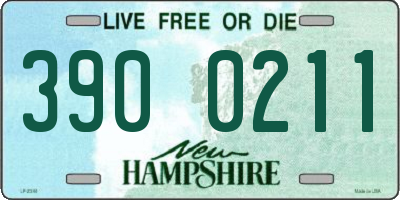 NH license plate 3900211