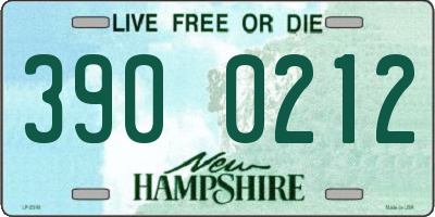 NH license plate 3900212