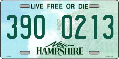 NH license plate 3900213
