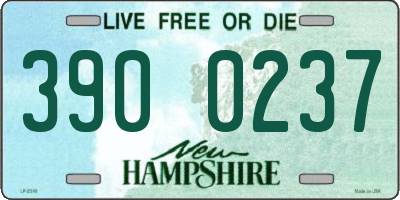 NH license plate 3900237
