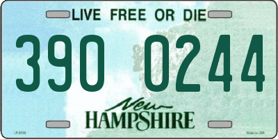 NH license plate 3900244