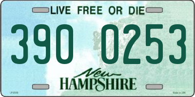 NH license plate 3900253