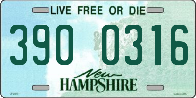 NH license plate 3900316