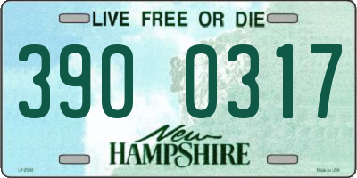 NH license plate 3900317