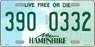 NH license plate 3900332