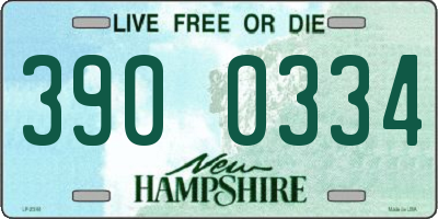 NH license plate 3900334