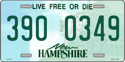 NH license plate 3900349