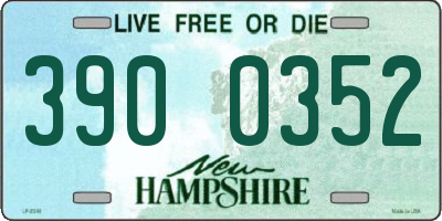 NH license plate 3900352