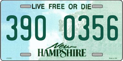 NH license plate 3900356