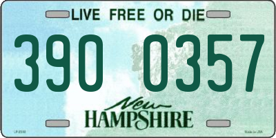 NH license plate 3900357