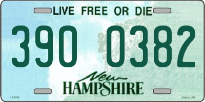 NH license plate 3900382