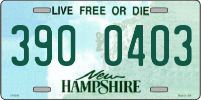 NH license plate 3900403