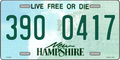 NH license plate 3900417