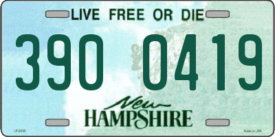 NH license plate 3900419