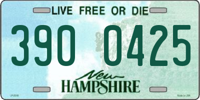 NH license plate 3900425