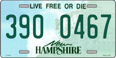 NH license plate 3900467