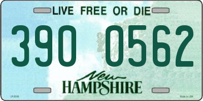 NH license plate 3900562