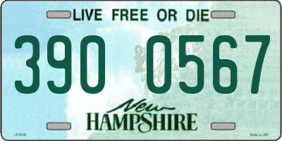 NH license plate 3900567