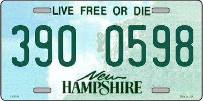 NH license plate 3900598
