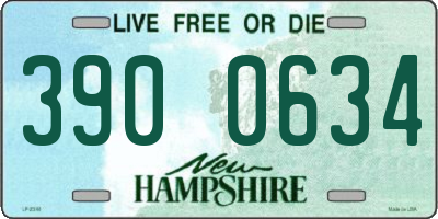 NH license plate 3900634