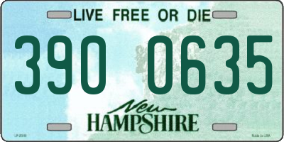 NH license plate 3900635
