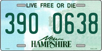 NH license plate 3900638