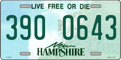 NH license plate 3900643
