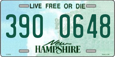 NH license plate 3900648
