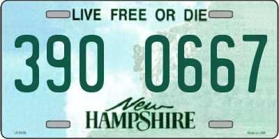 NH license plate 3900667