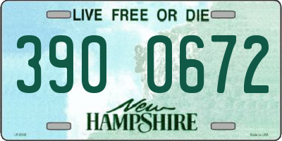 NH license plate 3900672