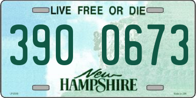 NH license plate 3900673