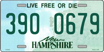 NH license plate 3900679