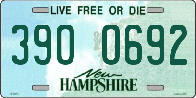 NH license plate 3900692