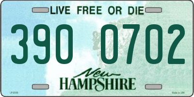 NH license plate 3900702