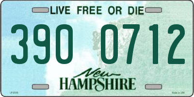 NH license plate 3900712