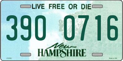 NH license plate 3900716