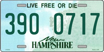 NH license plate 3900717