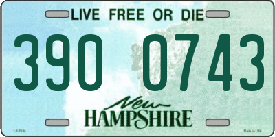 NH license plate 3900743