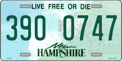 NH license plate 3900747