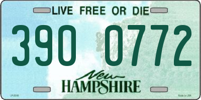 NH license plate 3900772